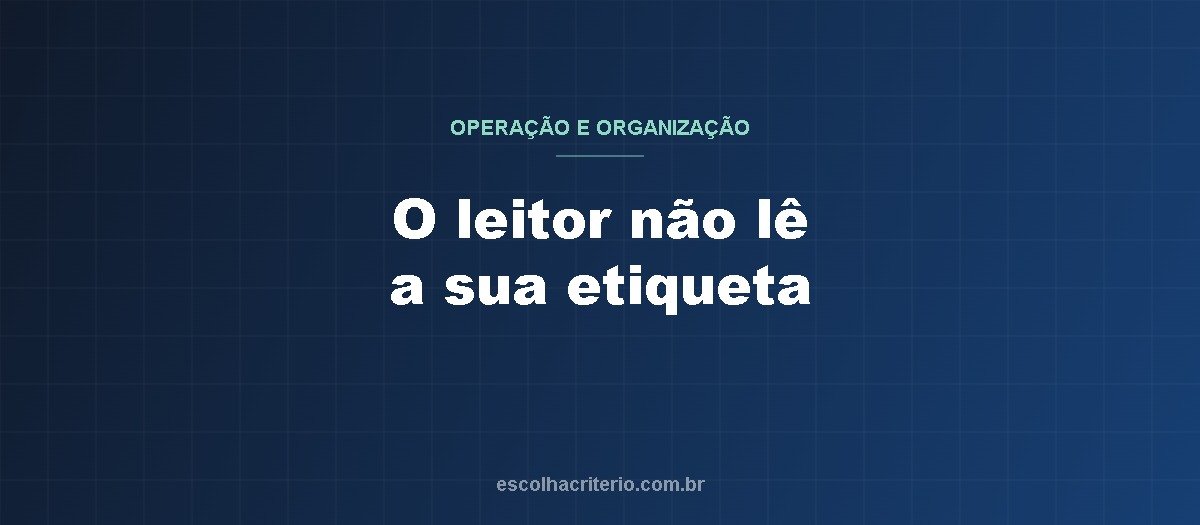 Por que o leitor não lê a etiqueta de código de barras impressa